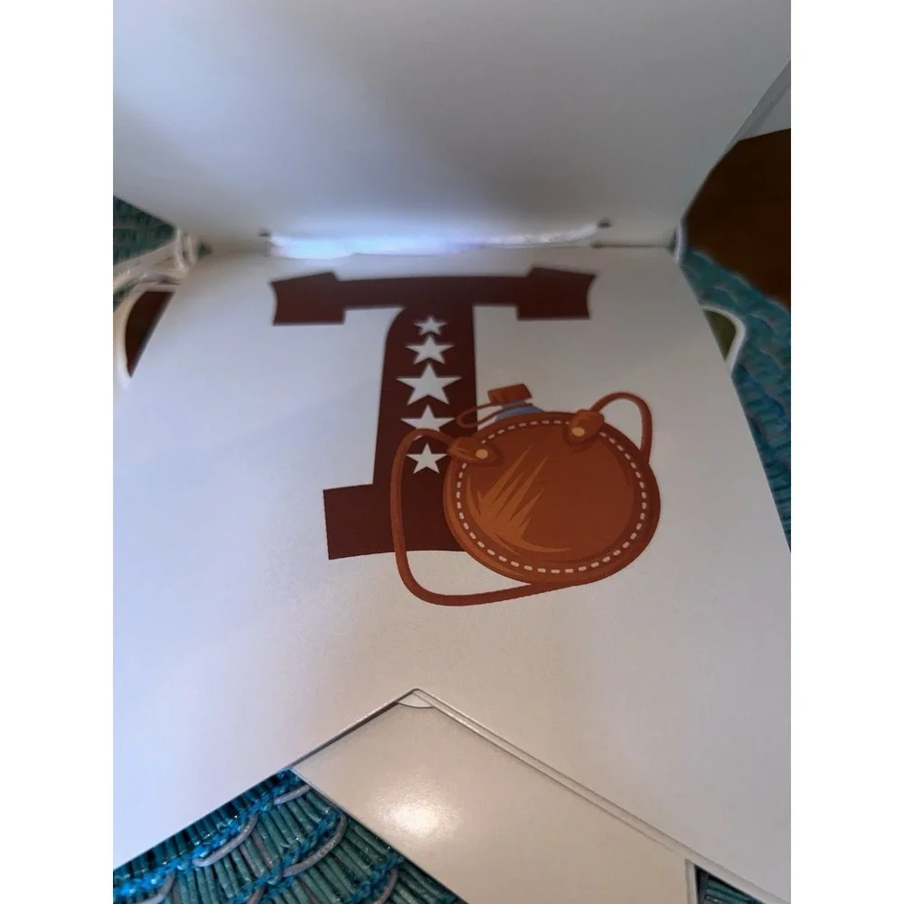 Retro Western Cowboy Happy Birthday Banner Pre-Strung Wild West Party Decoration